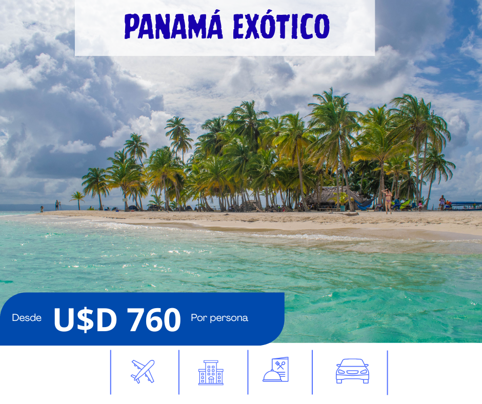 Post de Facebook turismo y viajes minimalista moderno azul con blanco